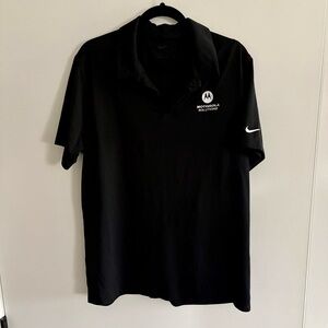 Nike Black Polo with White Logo